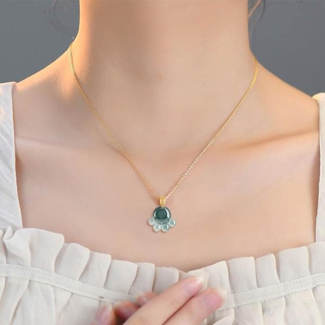 【LEESA】貓爪\吊飾\18k金\可愛吊飾\招財納福\玉石項鍊\翡翠項鍊\飾品\翡翠\閨蜜項鍊\項鍊\女生項鍊\吊墜\小禮物
