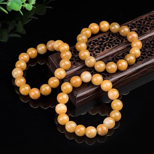 【LEESA】金絲玉\黃玉手鍊\招財納福\招桃花\手鍊串珠\保平安\送媽媽\玉石\手串\手鍊\手環\水晶手鍊\女生生日禮物