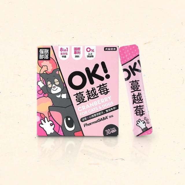 【怪獸部落】litomon ok 蔓越莓 1.5g*30包/盒(寵物保養品 犬貓保養品)