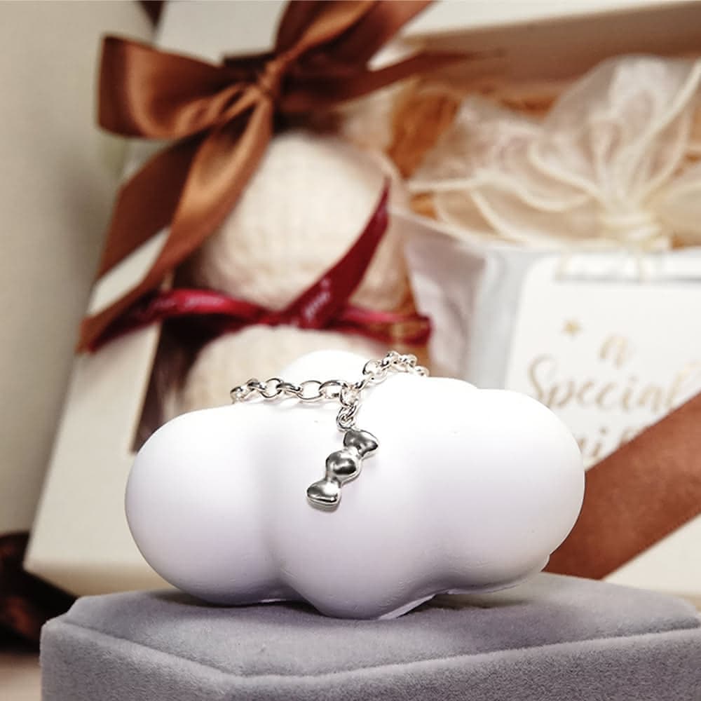 【ART64】純銀彌月禮盒組 寶寶手鍊 新生兒/滿月禮物推薦 蝴蝶結糖果 兒童銀飾