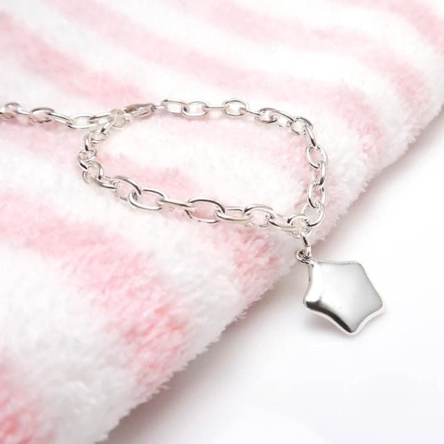 【ART64】純銀兒童手鍊/寶寶手鍊 生日/滿月/彌月禮物推薦 小星星造型 寬版