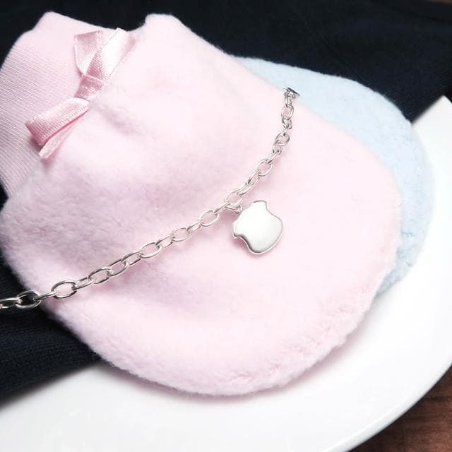 【ART64】純銀兒童手鍊/寶寶手鍊 生日/滿月/彌月禮物推薦 福氣小豬造型 寬版