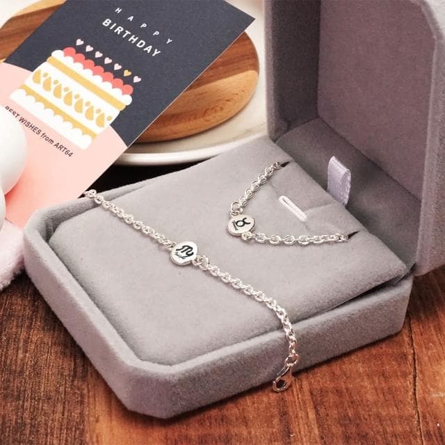 【ART64】925純銀 星座兒童手鍊 金牛座寶寶飾品 新生兒/彌月禮物推薦 親子銀飾