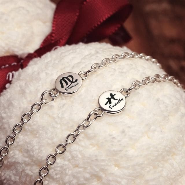 【ART64】925純銀 星座兒童手鍊 處女座寶寶飾品 新生兒/彌月禮物推薦 親子銀飾