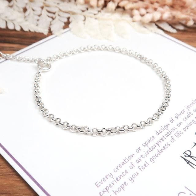 【ART64】純銀 經典小圓手鍊 2.4mm 細鍊 925純銀手鍊 女生手鍊 生日禮物