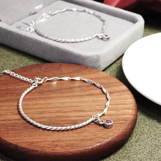 【ART64】純銀 天然石系列 半半手鍊 925純銀手鍊 女生手鍊 祝福禮物  女生禮物 情人節禮物 母親節禮物