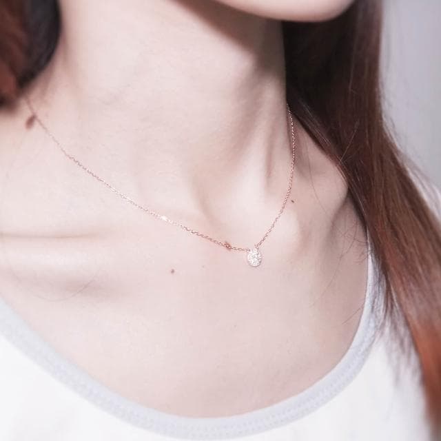 【ART64】純銀 晨曦 純銀項鍊 Taffy系列 925純銀 美鑽款 玫瑰金色 女生項鍊 情人節禮物 母親節禮物