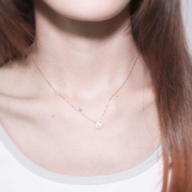 【ART64】純銀 晨曦 純銀項鍊 Taffy系列 925純銀 美鑽款 玫瑰金色 女生項鍊 情人節禮物 母親節禮物