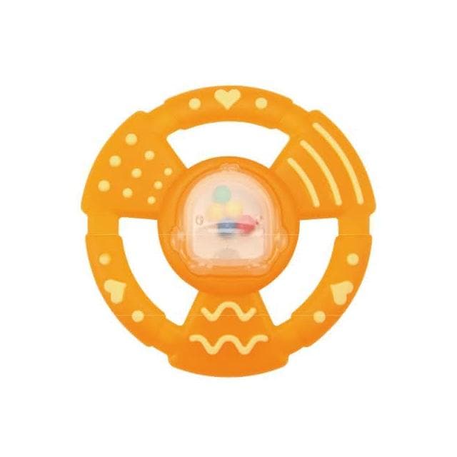 【Piyo Piyo 黃色小鴨】黃色小鴨保潔盒雙色造型固齒器 附保潔盒雙色圈圈固齒器 83436-7