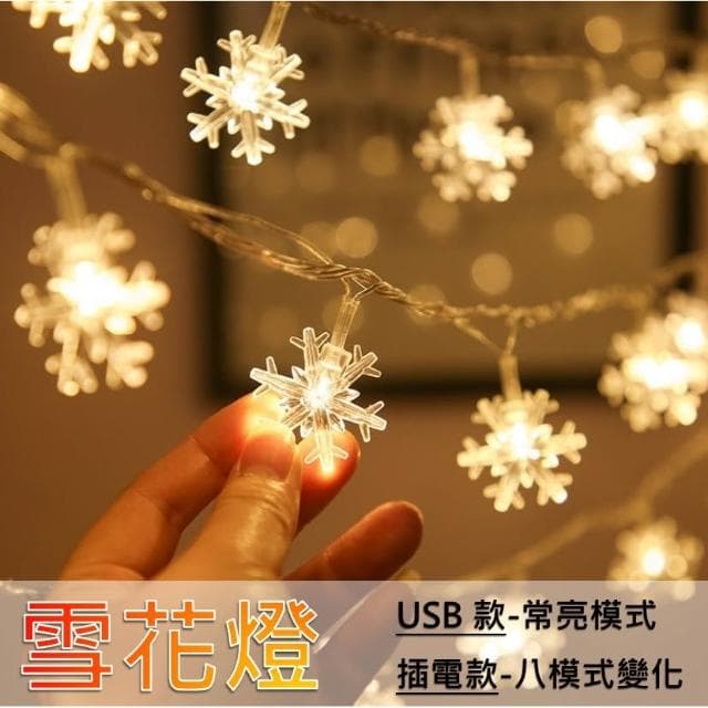 雪花燈 燈串 10米 6米 聖誕燈 燈串 聖誕樹 交換禮物 聖誕樹燈 雪花燈串 下雪燈 聖誕裝飾 冰條燈
