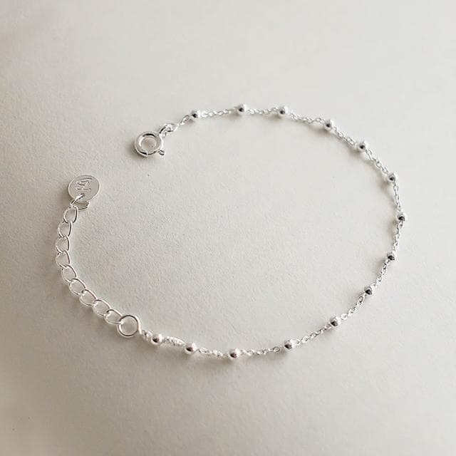 【BLUMA】母女姊妹手鍊 心情點滴圓珠純銀手鍊 女生手鏈 極簡細緻優雅 兒童禮物 飾品禮盒 