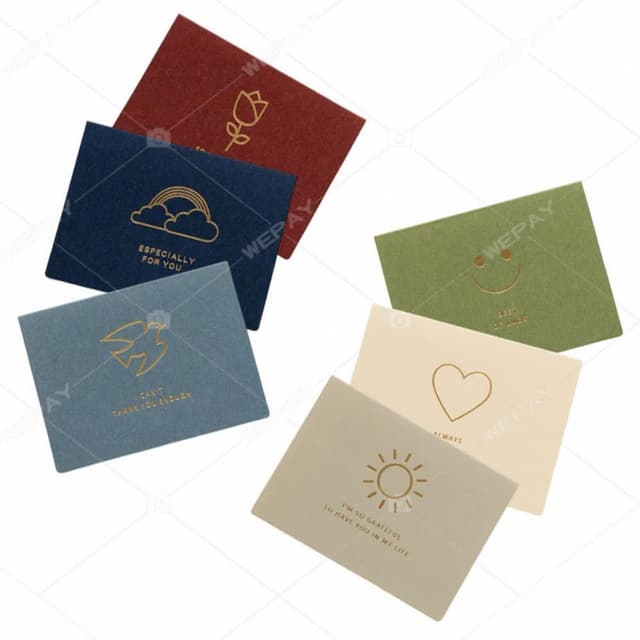 【wepay】燙金卡片 燙金小卡 卡片 簡約賀卡 感謝卡 生日卡片 告白 聖誕卡片 邀請卡 小卡 交換禮物 聖誕禮物