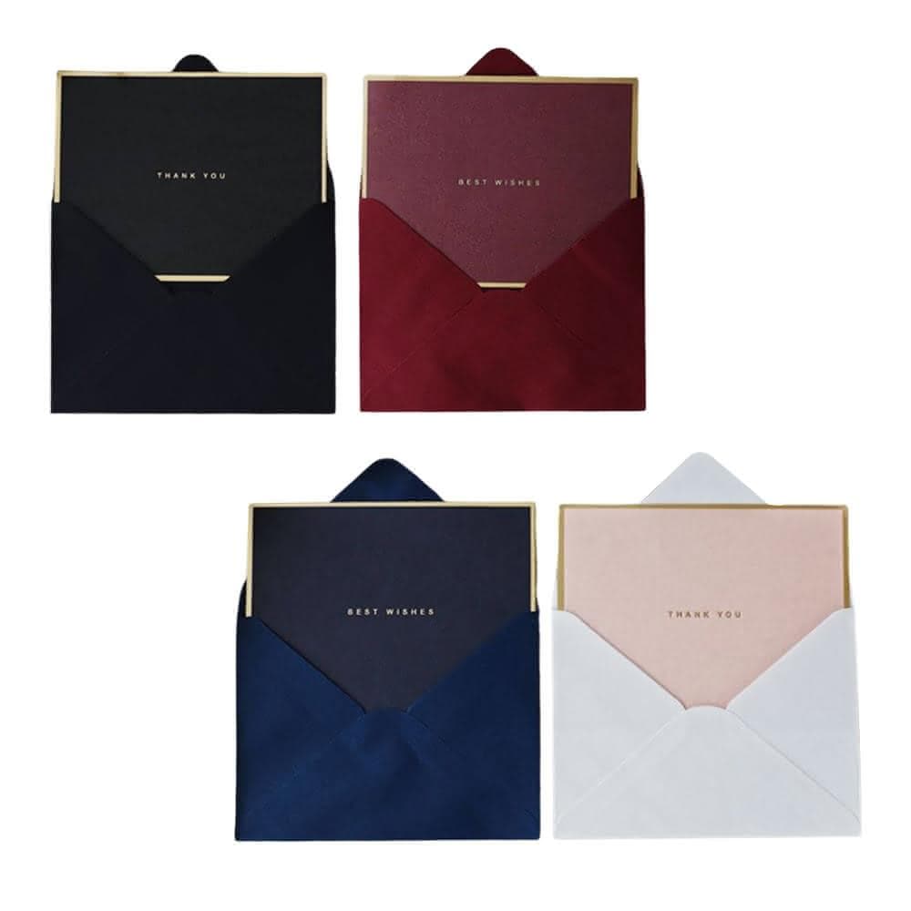 燙金邊祝福卡 20入(卡片 萬用卡片 生日卡片 粉色卡片 感謝卡片 通用卡片)