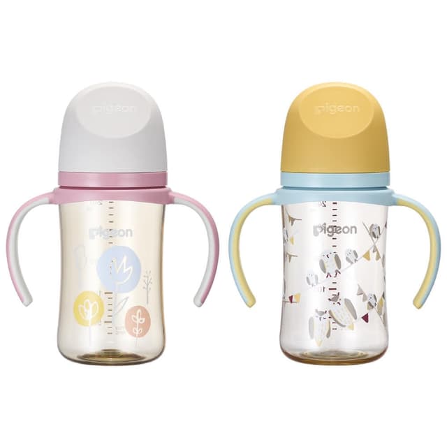 【Pigeon 貝親】第三代母乳實感PPSU握把奶瓶240ml(貝親奶瓶/寬口奶瓶/PPSU奶瓶；寶寶共和國)