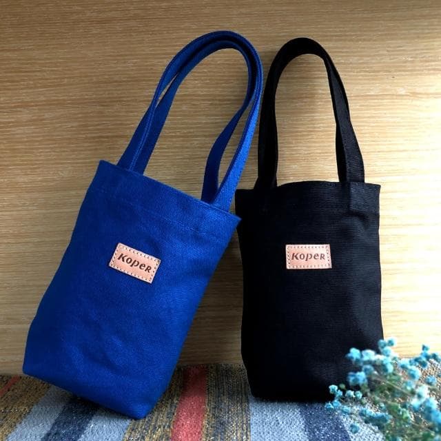 【KOPER】不平帆-簡約質感飲料袋/小提袋 任選顏色 帆布 杯袋 水壺 禮物 MIT台灣製造