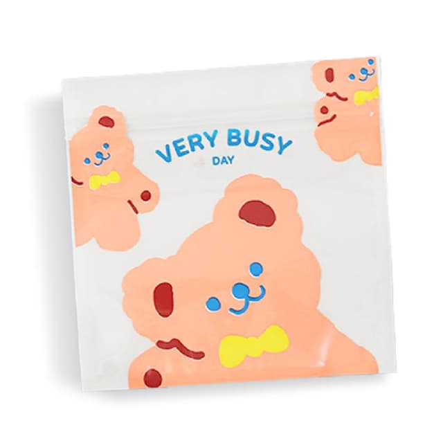 【蕉蕉購物】可愛小熊自封夾鏈袋密封袋 防塵 禮物禮品 糖果零食 包裝 飾品 小物收納袋 自封袋