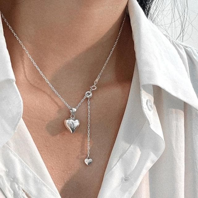 【MoonDy】s925純銀項鍊 女生項鍊 愛心項鍊  正韓純銀項鍊  女項鍊 全純銀項鍊 正韓純銀項鍊 情人節禮物