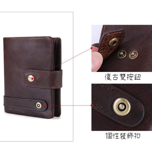 【MoonDy】錢包男 真皮錢包 牛皮皮夾 皮包 男生皮包 男生皮夾 錢包 皮夾 中夾 短夾 皮夾男 男皮夾