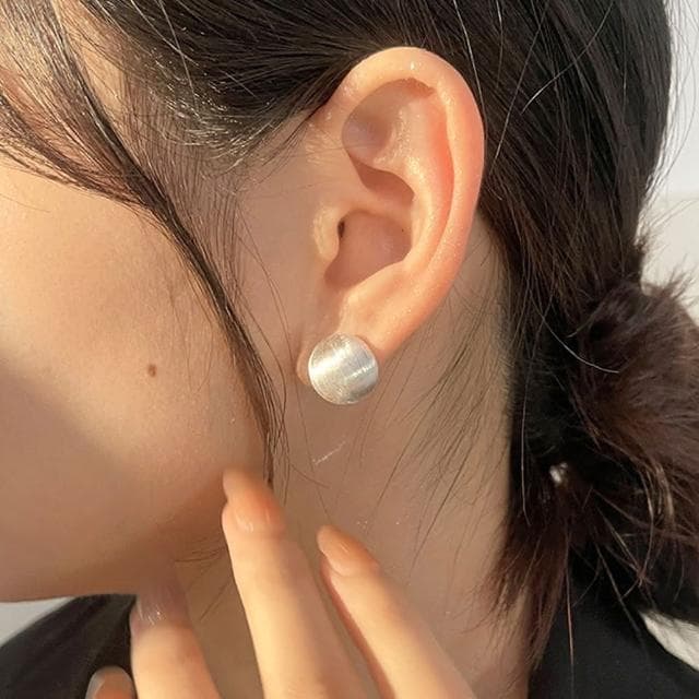 【MoonDy】設計簡約 耳飾 不過敏耳環 低敏耳釘 S925純銀耳釘 氣質耳釘 圓球 耳釘