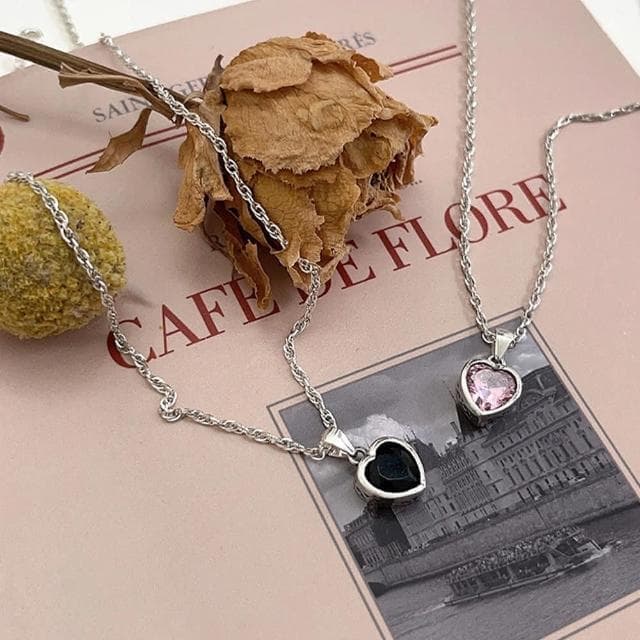 【MoonDy】女項鍊 鋯石項鍊 不掉色項鍊 女友生日禮物 愛心項鍊 小飾品 s925純銀項鍊 女生項鍊 韓國項鍊 生日禮物