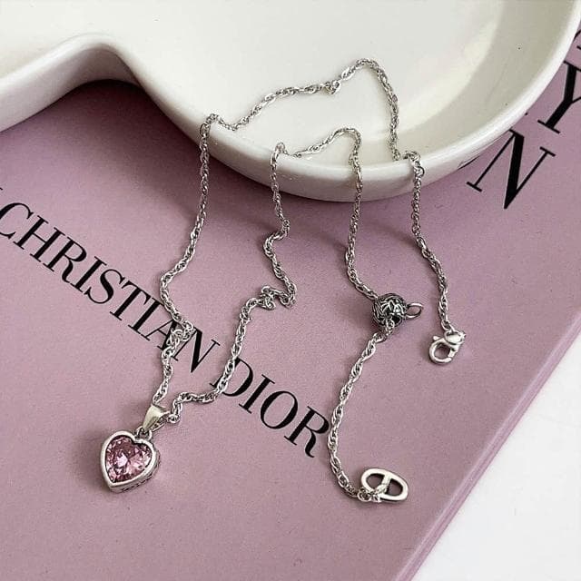 【MoonDy】女項鍊 鋯石項鍊 不掉色項鍊 女友生日禮物 愛心項鍊 小飾品 s925純銀項鍊 女生項鍊 韓國項鍊 生日禮物