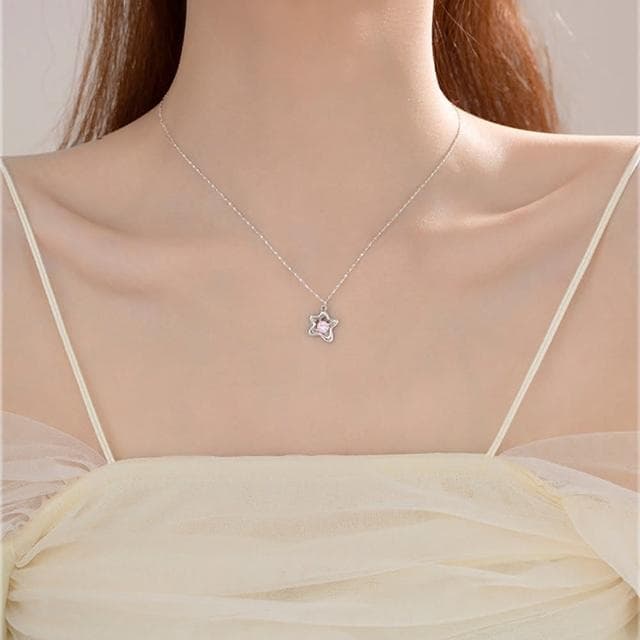 【KT DADA】純銀項鍊 星星項鍊 鋯石項鍊 高級禮品 項鍊女 ins項鍊 Y2K 鎖骨項鍊 不規則項鍊 女生生日禮物 情侶禮物