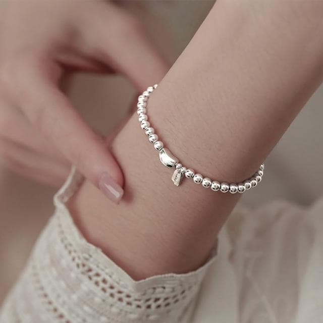 【KT DADA】手鍊 手環 串珠手鍊 純銀手鍊 銀珠手鍊 日系手鍊 韓國手鍊 氣質手鍊 閨蜜手鍊 氣質 個性手鍊