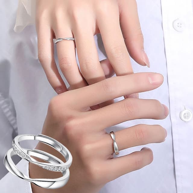 【KT DADA】戒指 指環 對戒 戒指女生 戒指男 情侶戒指 純銀戒指 情侶對戒 玫瑰金戒指 生日禮物 開口戒指