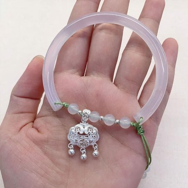 【KT DADA】編織手鍊 生日禮物 手鍊 純銀手鍊 手鐲 平安鎖手鍊 玉手鍊 玉髓手鐲 招財手鍊 平安手鍊