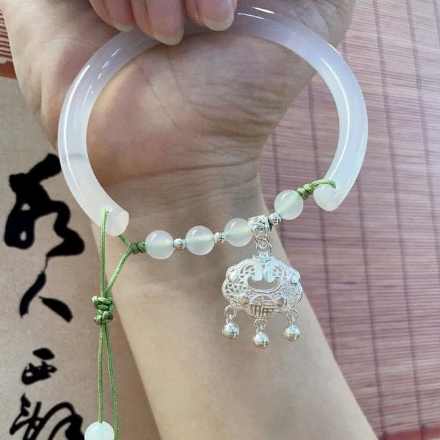 【KT DADA】編織手鍊 生日禮物 手鍊 純銀手鍊 手鐲 平安鎖手鍊 玉手鍊 玉髓手鐲 招財手鍊 平安手鍊
