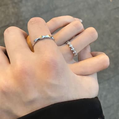 【MoonDy】結婚戒指 情侶戒指 訂婚戒指 對戒 求婚戒指 純銀戒指 生日禮物 可調式戒指 男戒指 女戒指