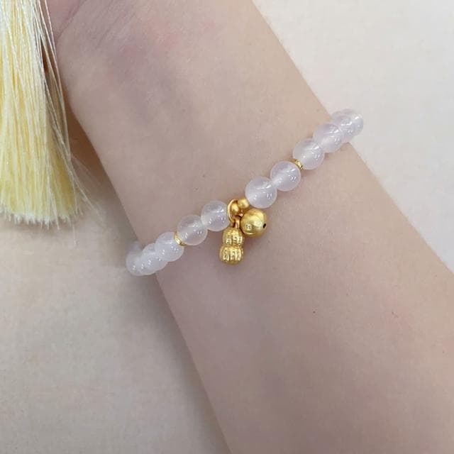 【MoonDy】生日禮物 手環 手串 瑪瑙手鍊 轉運手鏈 手飾 純銀手鍊 招財手鏈 手鏈女 花生吊飾 新中式手鍊