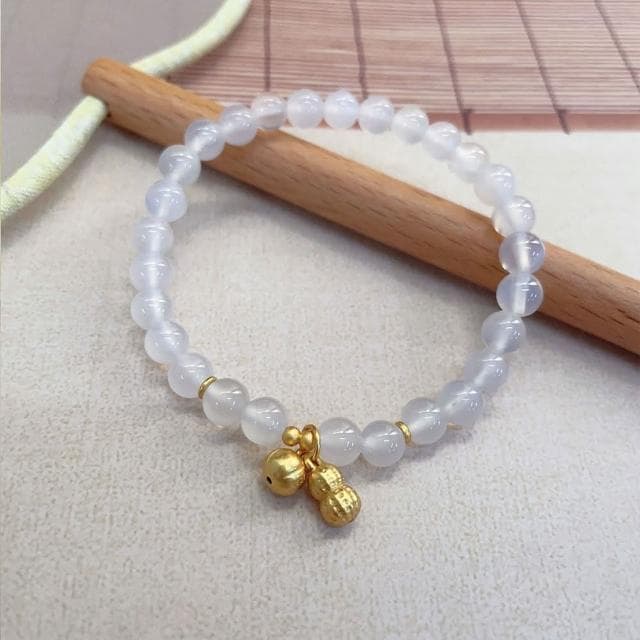 【MoonDy】生日禮物 手環 手串 瑪瑙手鍊 轉運手鏈 手飾 純銀手鍊 招財手鏈 手鏈女 花生吊飾 新中式手鍊