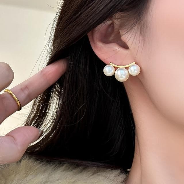 【MoonDy】珍珠耳環 韓國耳環 日系耳環 小眾耳環 簡約耳環耳環 耳釘 耳飾 氣質耳環 金色耳環 閨蜜耳環