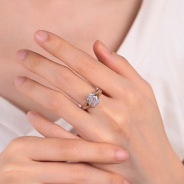 【KT DADA】銀戒 純銀戒指 高碳石戒指 女戒指 蛋形戒 女生禮物 高級感 飾品 玫瑰金戒指 冰花切戒 生日禮物