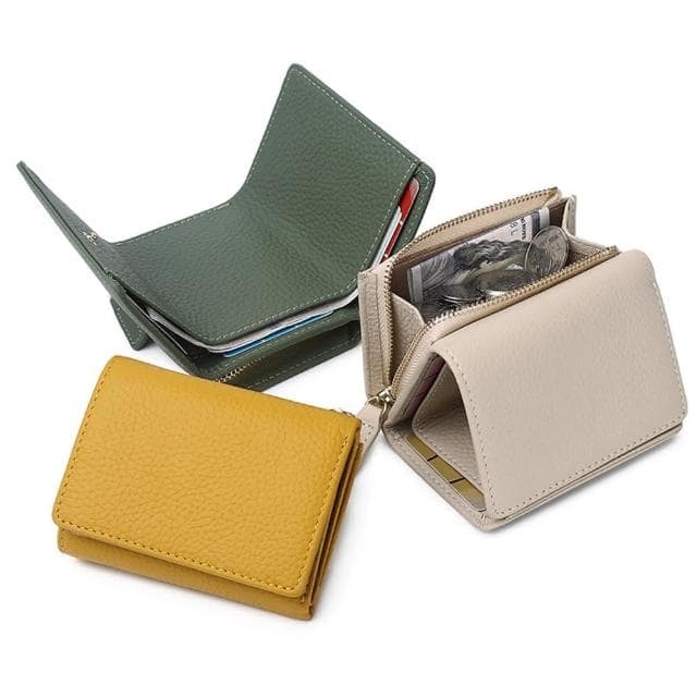 【MoonDy】短夾 錢包 皮夾 真皮錢包 女拉鍊小錢包 卡包 多卡位 短款錢包 日式錢包 零錢包 開運招財 黑色錢包 禮物