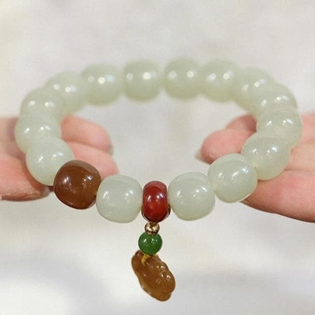 【KT DADA】和田玉手串 蘋果珠桶珠 玉手鍊 粗手環 平安手鍊 避邪手鍊 串珠手環 生日禮物 送禮 手串 手環