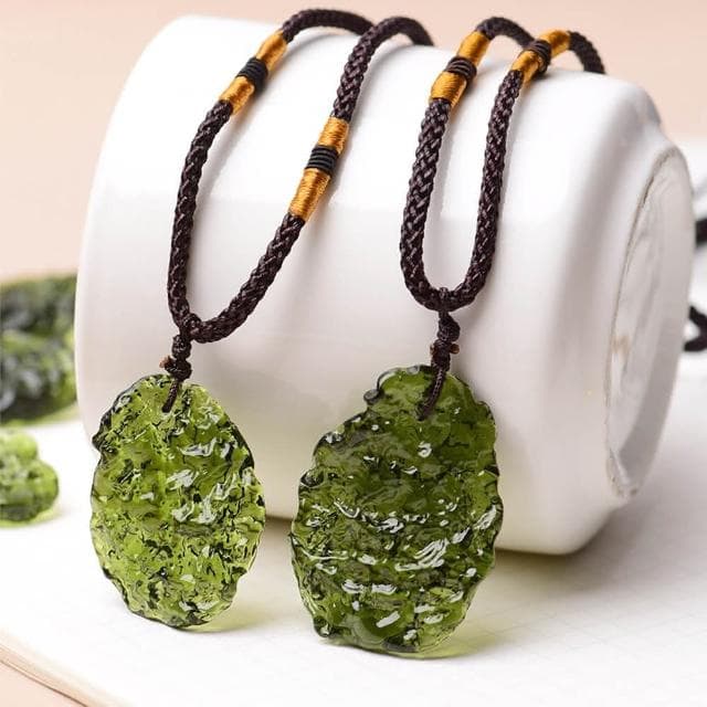 【KT DADA】隕石玻璃項鍊 琉璃項鍊 原石項鍊 項鍊 配飾 隨形石項鍊 情侶項鍊 吊墜項鍊  長輩禮物