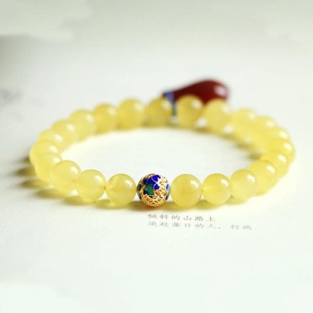【MoonDy】蜜蠟手串 南紅瑪瑙 招財手鍊 能量手環 寶石手鍊 手串 蜜蠟手珠 水晶串珠 百搭飾品 禮物