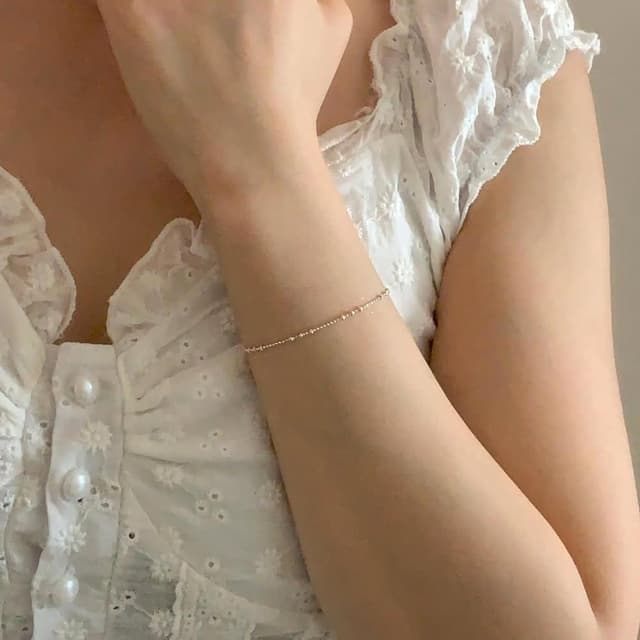 【MoonDy】手鍊 雙層手鍊 手鍊女 925純銀 韓國飾品 純銀手環 閨蜜手鍊 飾品 女生禮物 生日禮物321