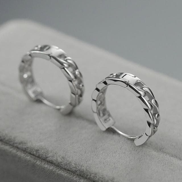 【MoonDy】925 純銀耳環 耳飾 韓國飾品 耳環 純銀飾品 正韓耳環 鏈條耳環 ins風 個性耳環 簡約耳環 情人節禮物