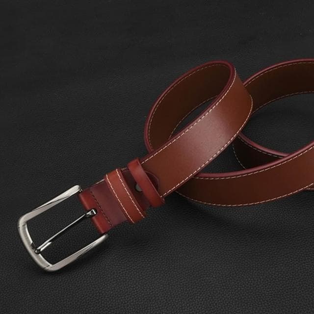 【MoonDy】皮帶 腰帶 寬腰帶 粗腰帶 針扣皮帶 皮帶真皮 牛皮皮帶 方頭腰帶 真皮腰帶 復古褲帶 皮帶男 腰帶男 生日禮物
