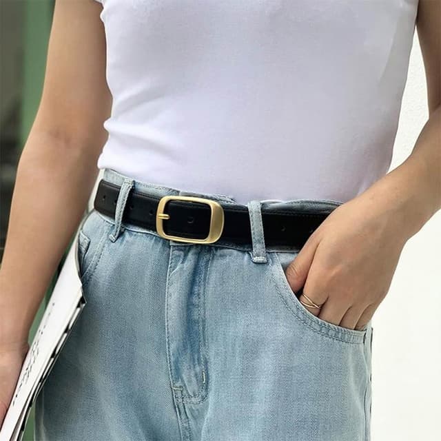 【MoonDy】皮帶 腰帶 真皮皮帶  收腰腰帶 皮帶女 針扣皮帶 女生皮帶 牛皮皮帶 金屬皮帶 方頭皮帶 搭配神器 生日禮物