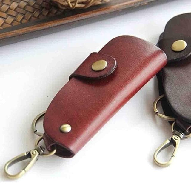 【KT DADA】汽車鑰匙包 鑰匙收納包 包包 真皮鑰匙包 腰包 掛腰包 掛包 復古鑰匙包 牛皮收納包 生日禮物 新車禮物 送禮