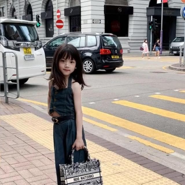 【Arbea】兒童裝女童套裝牛仔拉皺上衣加長褲夏裝新款童裝 C970