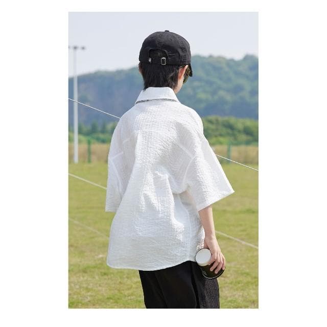 【Arbea】中大童120-170碼夏季中大男童襯衫短袖套裝新款童裝兒童男孩短褲兩件套透氣寬鬆潮【C1195】