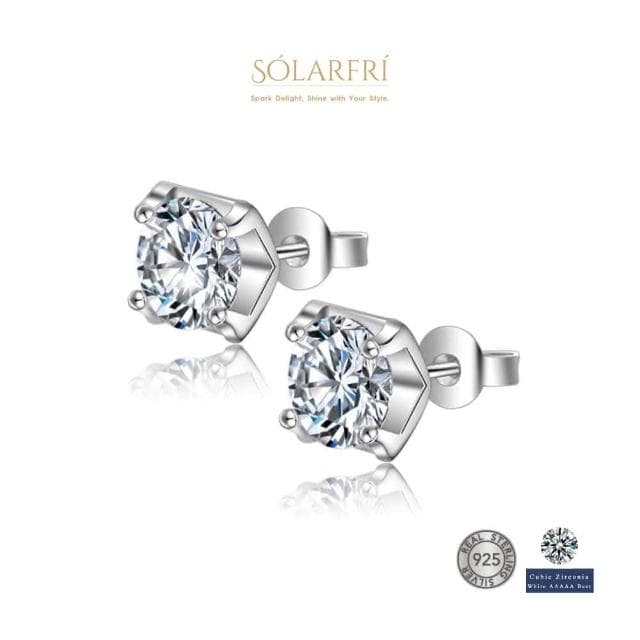 【SOLARFRi】銀針耳環｜優選親膚材質配戴舒適 附品牌禮盒包裝 閨蜜生日情人節女友母親老婆聖誕禮物