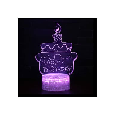 生日快樂 爆裂底座LED USB小夜燈 北歐風3D立體造型燈(聖誕節/交換禮物/生日禮物/情人節禮物)
