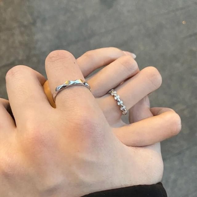 【LEEHER】女生/結婚戒指/情侶戒指/訂婚戒指/生日禮物/鋯石戒指/可調式戒指/男戒指/女戒指/一週年禮物