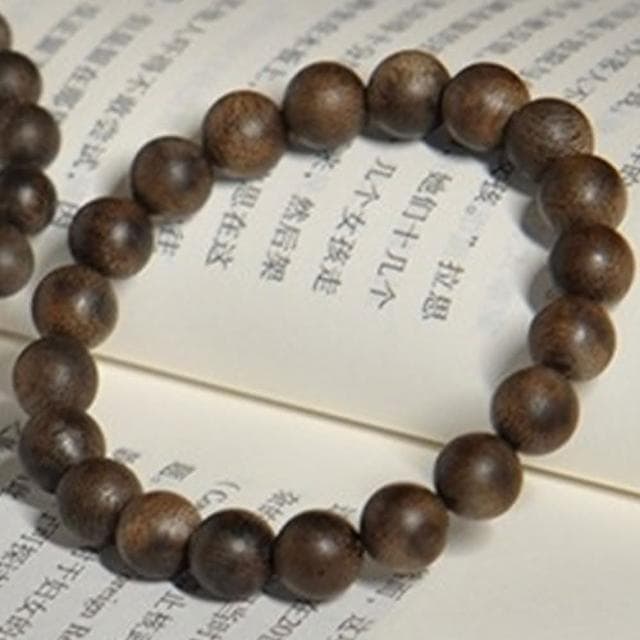 【LEEHER】開運手鍊 招貴人 生日禮物 佛珠 送長輩 保平安 避邪手鍊 黑油老料手鍊 圓珠手鍊 沉香手串